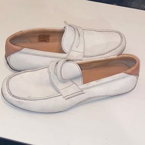 Fossil cream suede loafer boat shoe size 11.5